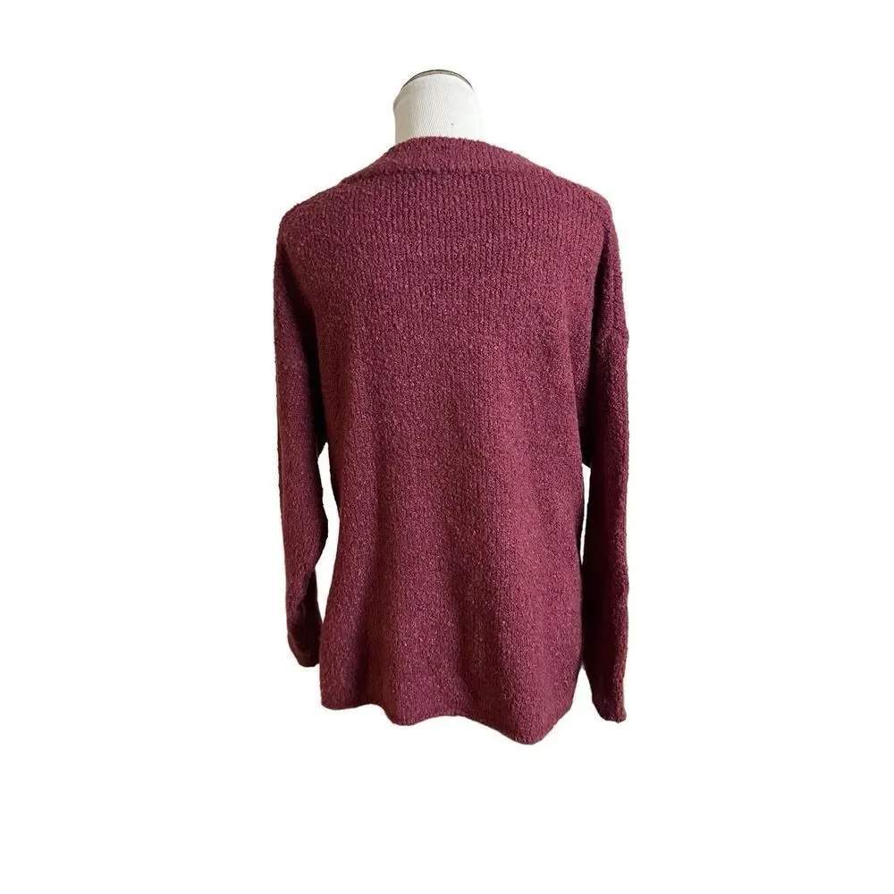 Urban Outfitters Women Sweater Oversized Pullover Knit burgundy size M